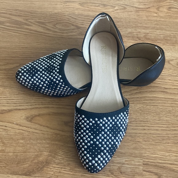 Barely Used Restricted 7M Studded Flats - Picture 2 of 4